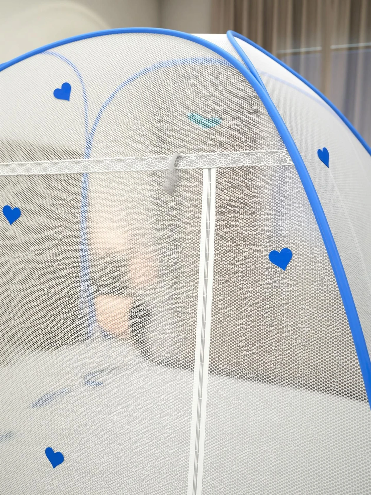 Protect your family with our premium double bed mosquito net, designed for 2 adults and 1 child. Made from strong, tightly woven polyester mesh (50 denier, 30 GSM), it offers superior durability, maximum airflow, and 360° protection against mosquitoes and insects. The pop-up design with PVC-coated steel spring frame ensures instant setup—no nails or assembly required. Features high-quality zippers, double-stitched lining, and a washable, foldable design with a compact storage bag. Safe, chemical-free, and ideal for home or travel.